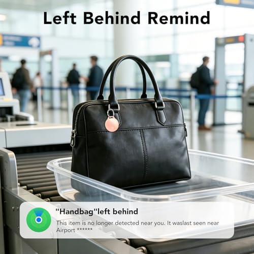 Air Tracker Tags-4 Pack: Smart Bluetooth Tracker, Compatible with Apple Find My APP (iOS Only) Replaceable Battery, IP67 Waterproof, Suitable for Luggage, Wallets, Backpacks, Keys Tracking Tag
