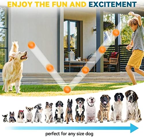SHARLOVY 3.5” Large Dog Toys Ball, 6 Pack Squeaky Toys, Durable Spiky Ball