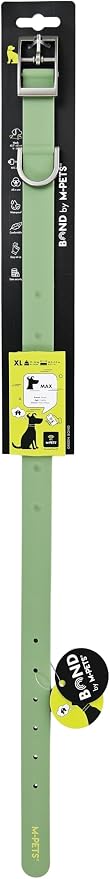 M-PETS Bond NFC Dog Collar – Waterproof Silicone Smart Collar with NFC Tag, Adjustable, No Battery Required – Multiple Sizes & Colors (Green, XS)