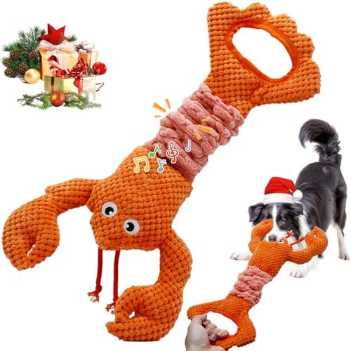 YZHDUXIU Tug of War Dog Toy Squeaky Dog Toys Interactive Lobster Puppy Toys