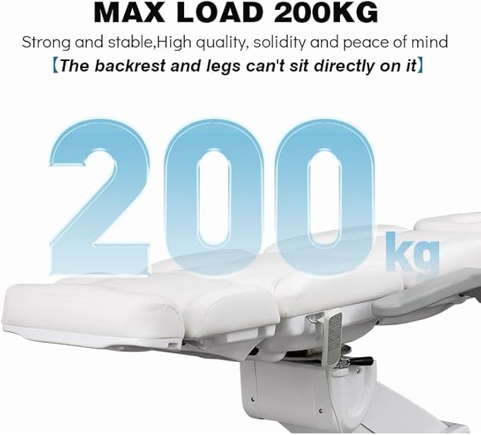 TATARTIST Electric Facial Bed Electric Spa Chair Professional Beauty Spa Beds Salon Chair Portable Massage Table White Facial Chairs for Esthetician with 4 Motors