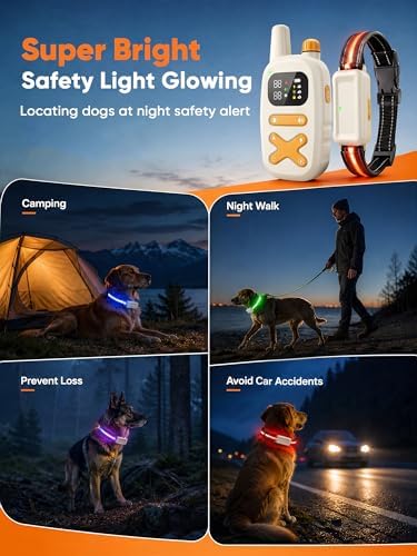 Dog Training Collar with 3300FT Remote, IP68 Waterproof, 3 Modes