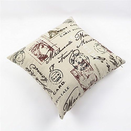 MoonRest Decorative Pillow, Fully Assembled with Hidden Zipper Filled with Synthetic Down Pillow Inserts (Paris Post Card)