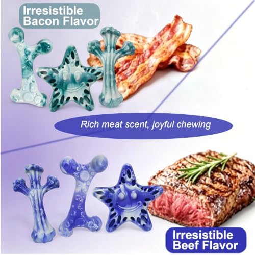 YINEYA Dog Toys for Aggressive Chewers, 3-Pack Tough Dog Chew Toys