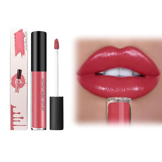 12 Colors Cream Texture Lipstick for Women, Long Lasting Lipstick Non-Stick Lipgloss Velvet Lip Makeup, Moisturizing Liquid Lip Stick Non-Fading Lip Gloss Hydrating Lip Tint for Makeup (#01)