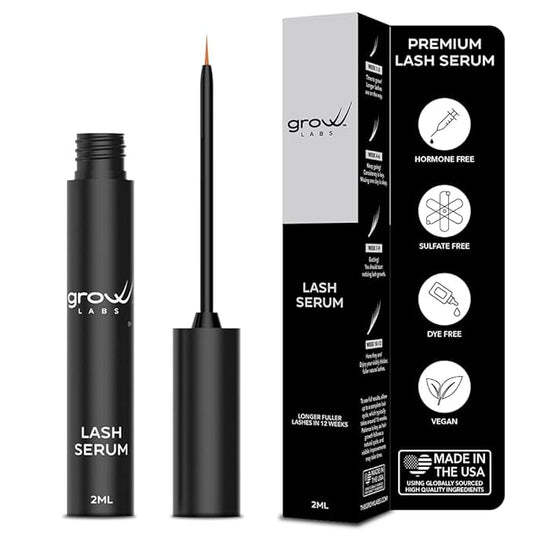 Eyebrow Growth Serum - with Biotin & Peptides - Eye Brow Serum for Growth - Vegan Brow and Lash Enhancer - Made in USA - Cruelty Free - 5ml