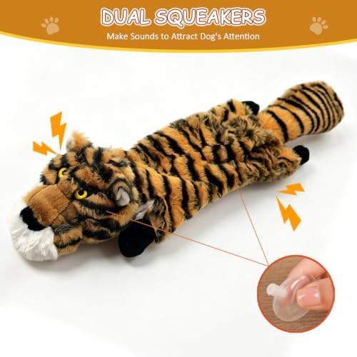 Dog Toys 3 Pack No Stuffing Dog Squeak Toys for Small Medium Breed
