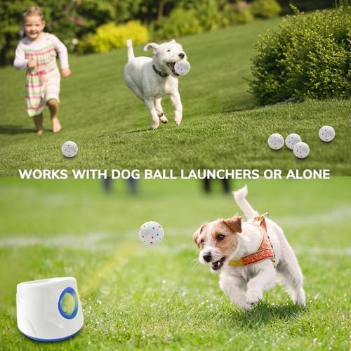 8 Pack Dog Balls, Dog Toy Balls 2.28'' - Indestructible Dogs Ball for Aggressive Chewers, Small Tennis Ball for Dogs(Small/Medium), Fit Same Listing Automatic Launcher Only ETPU Material