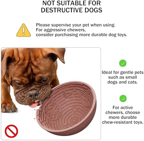 OHMO Slow Feeder Bowl & Lick Mat for Dogs, Galaxy Design, 6.3", Coral