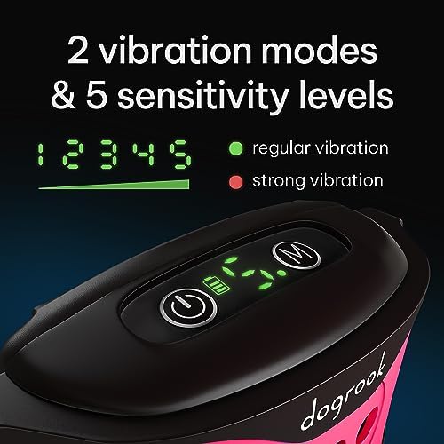 Dogrook Humane No Shock Rechargable Beep & Vibration Bark Collar for Dogs