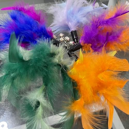 AcceLeah Cat Worm Toy Refills - Assorted Teaser Wand Toys with Bell (11 Pcs)