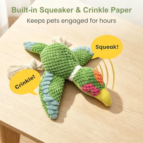 Squeaky Plush Interactive Dog Toy for Small Dogs