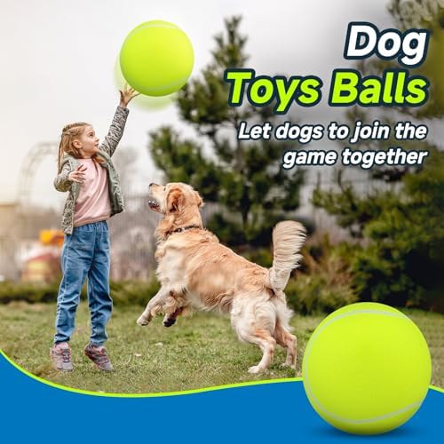 HETOO Dog Tennis Balls, Large Giant Dog Toys, Herding Ball, 9.5 Inch
