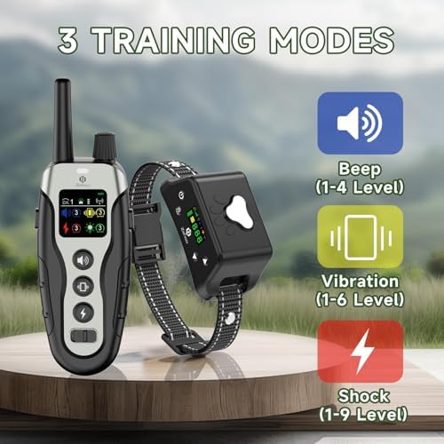 GPS Wireless Dog Fence System & Dog Shock Collar, 2-in-1, No App, Black