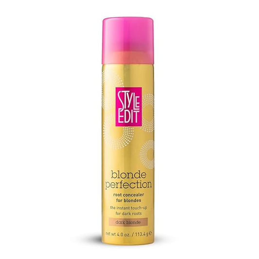 STYLE EDIT DARK BLONDE Root Concealer Touch Up Spray | Instantly Covers Grey Roots | Professional Salon Quality Cover Up Hair Products for Women| 4 Ounce (Pack of 1)