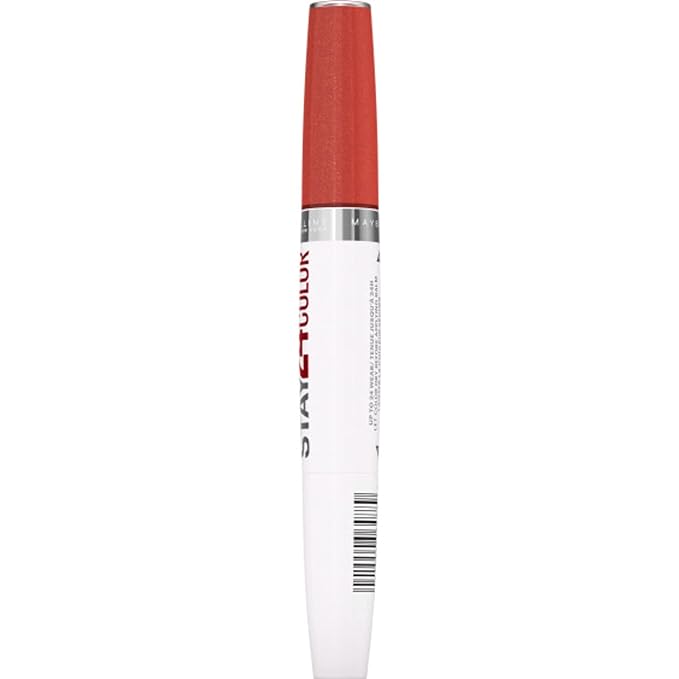MAYBELLINE Super Stay 24 2-step Long Lasting Liquid Lipstick and Lip Balm, 915 Sultry Amber, 1 count