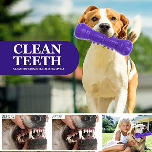 ZIKATON Dog Squeaky Toys for Aggressive Chewers, Durable Chew Toys for Large Medium Breed Dog, Dog Toys, Tough Durable Dogs Toys with Natural Rubber