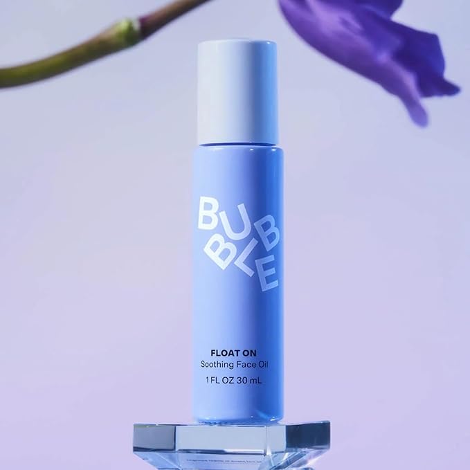 Bubble Skincare Float On Soothing Face Oil - Lightweight, Hydrating Facial Oil to Help Soothe & Calm Skin - Enriched with Safflower Oil and Prickly Pear - Skin Care Suitable for All Skin Types (30ml)