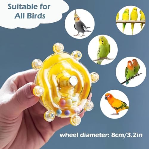 1pc Bird Toys for Parakeets, Colorful Spinner Wheel (Rondom Color)