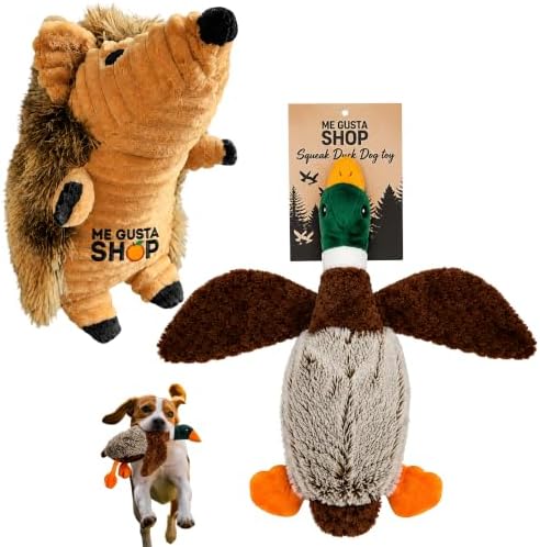 Dog Toy Squeak Toys Hedgehog | Mallard-Shaped | Shaped Pet Toys | Duck Dog Toys for Large Dogs | Mallard Dog Toy | Dog Chew Toys | Stuffed Toys Interactive Animal
