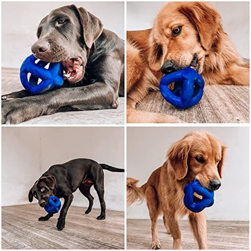 SuperChewer Tough Dog Cage Ball Toy | Lifetime Replacement | Strong Natural Rubber | Great Dog Fetch Toy | Chew Toys for Dogs | Ultra Durable Chew Toys fsor Aggressive Chewers | For Large Breeds