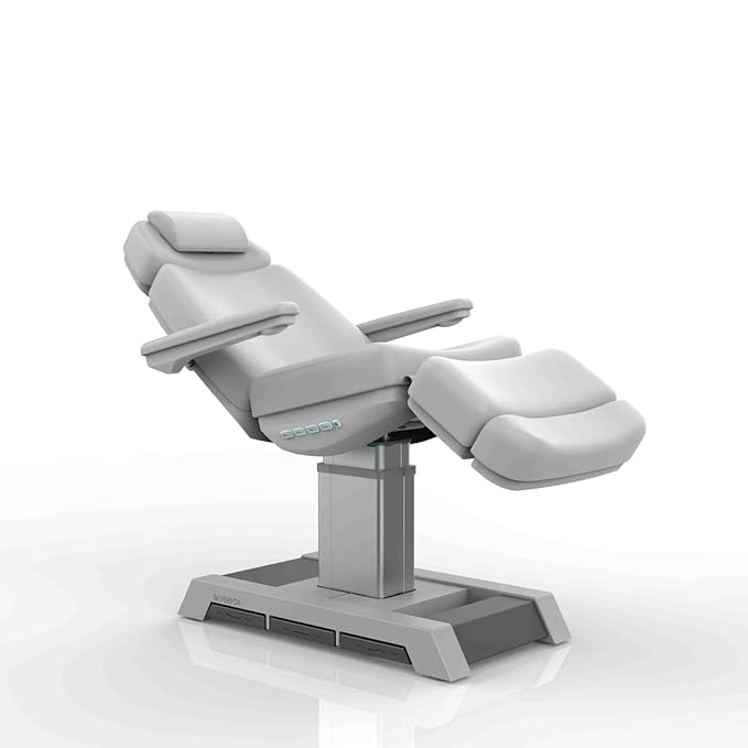 Massage Tools Spa Luxe Medical Exam Procedure Chair - Electric Hydraulic Adjustable w/Trendelenburg Position - Exam Chair w/ 440 lbs Capacity, Equipment for Medical Practices - Gray, Model 2218BN