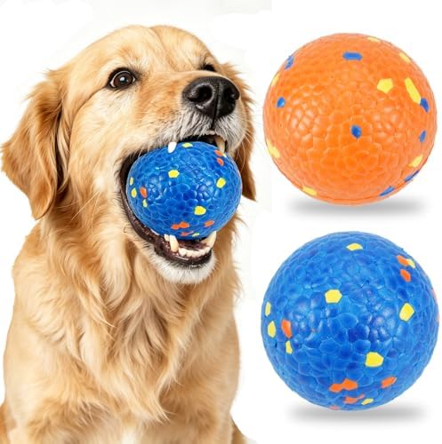 Dog Balls Tennis Balls for Dogs, Interactive Dog Toys for Aggressive Chewers,Dog Toy to Keep Them Busy, Puppy Chew Toys for Teething, Durable Dog Ball for Medium Large Dog (3.0")