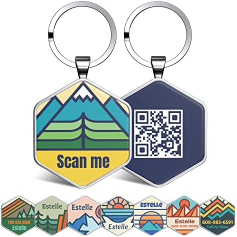 Smart Dog ID Tags, Personalized Pet ID Tags with QR Code, Free Online & Scan QR Receive Instant Location Alert Email