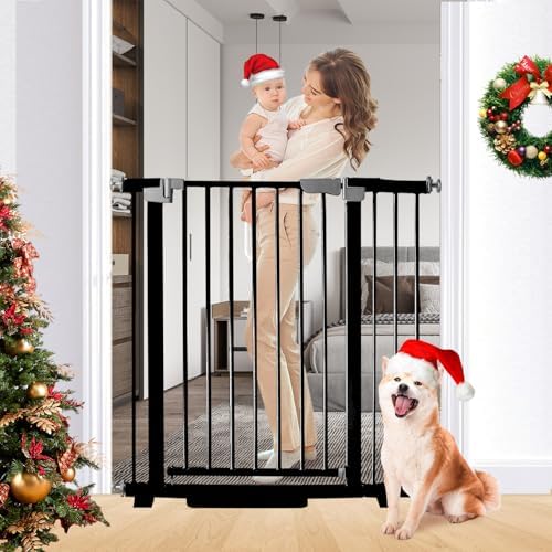 Rgqphantom 41" Tall Safety Pet Gate,Adjustable 29.92"-43.71" Wide (Black)