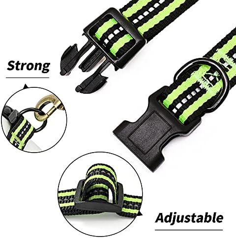 Mile High Life Reflective Dog Collar, Adjustable Lightweight Quick Release
