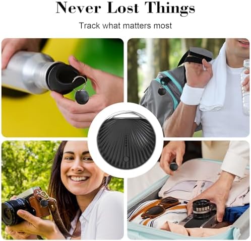 Air Tracker Tag, [MFi Certified] Smart Tag, Pet Bluetooth Tracker for Apple Find My, IP68 Waterproof,Replaceable Battery, Key Finder and Item Locator for Keys, Bags, Pets, Wallet-Black