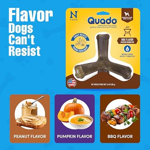 N-Bone Quado Interactive Treat, BBQ Flavor, Medium, 2.8oz