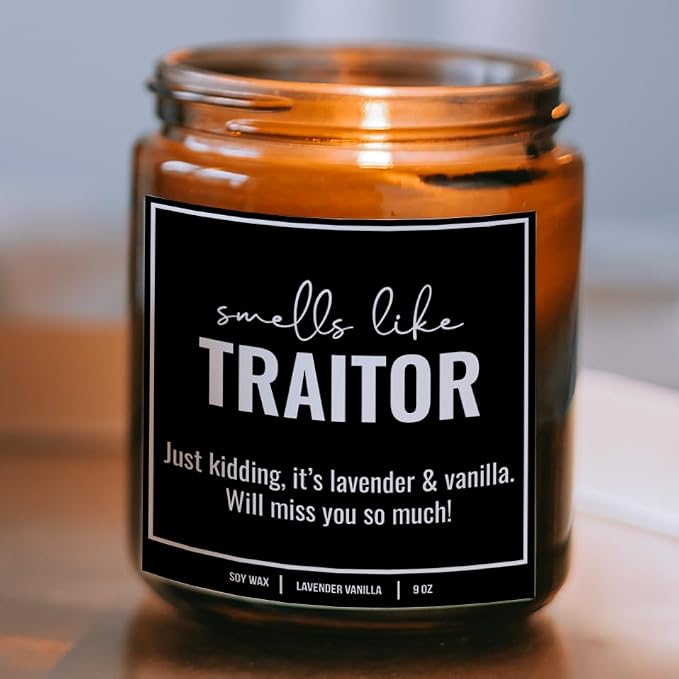 You Nique Designs New Job Candle for Women, 9 Ounces, Going Away Gifts for Coworker, Coworker Leaving Candle for Women, Farewell, Goodbye, All Natural Soy Aromatherapy Candles (Lavender & Vanilla A)