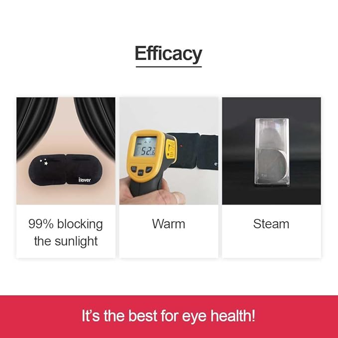 I LOVER Eye Mask for Sleeping (No Scent) Warm Steam 10(EA), Traveling, Relaxing and Tiredness Instantly Warm Helps Eye injuries, relieves dry eyes.