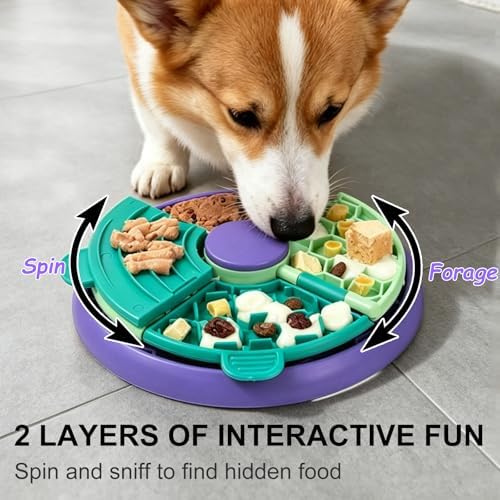 3-in-1 Slow Feeder Interactive Puzzle Toy Lick Mat-Calming
