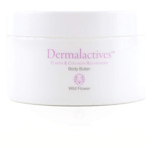 Dermalactives Replenishing & Nourishing Body Butter - All Natural Way To Provide Your Skin With a Protective Layer That Will Keep Your Skin Smooth, Soft and Healthy (Wild Flower)