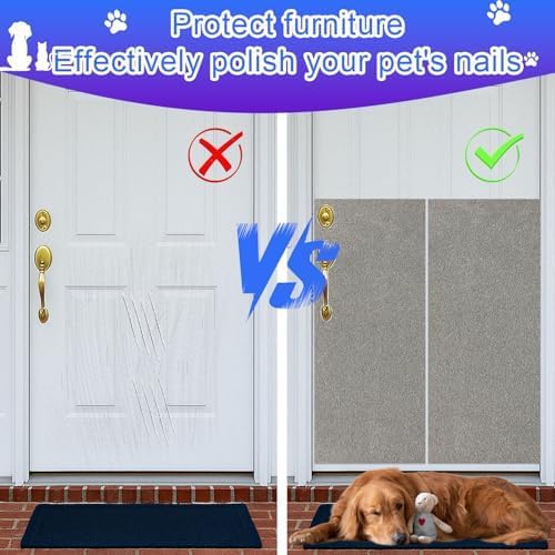 Dog Door Scratch Protector Self-Adhesive Emery Paper 10in*12.5ft Gray