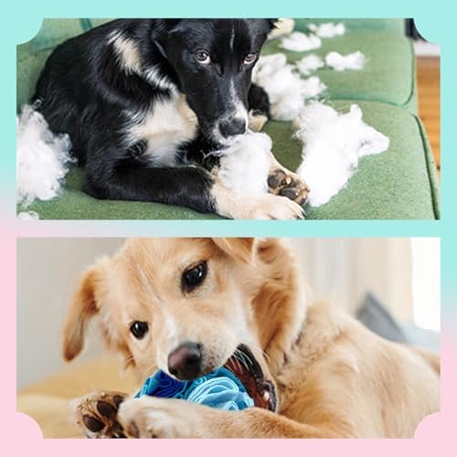 Dog Snuffle Ball, Dog Treat Toys Interactive Sniff Ball, Dog Enrichment Snuffle Ball Dog Puzzle Feeder for Exercise,Sniff Training& Slow Feeding (Blue, 15cm)