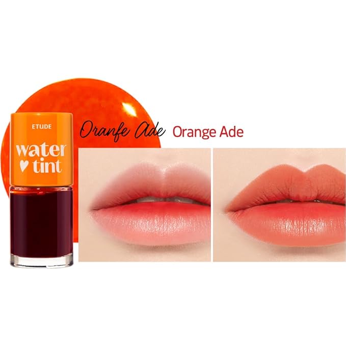 ETUDE Dear Darling Water Tint – Orange Ade | Korean Lip Stain & Lip Tint for Hydrated Pink Lips, Smudge-Proof Long-Lasting Lip & Cheek Makeup | K-Beauty Gift, Stocking Stuffers