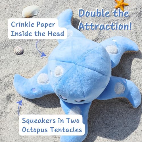 Interactive Dog Snuffle Octopus Toy, Hide & Seek Treat Dispenser Plush