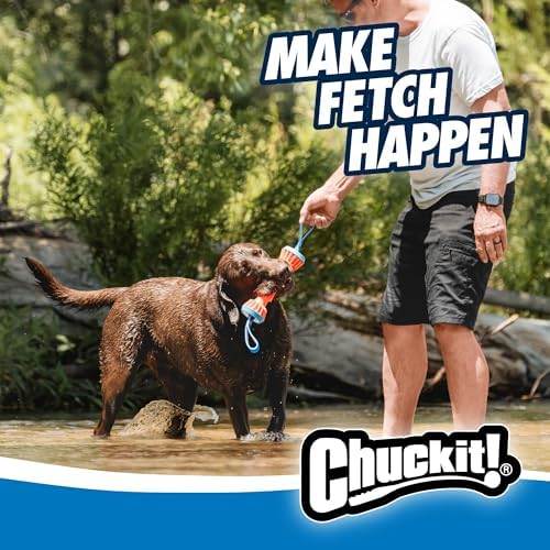 Chuckit! Rugged Bumper Fetch Stick, Medium, 13.5in, Orange and Blue
