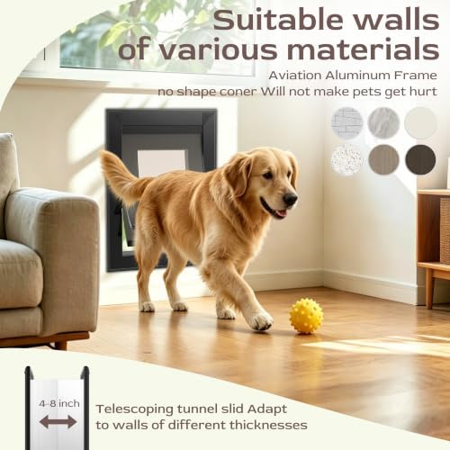 Heavy Duty Large Dog Door for Wall, Energy Efficient Doggie Door