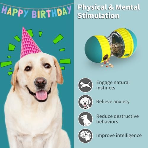 Interactive Dog Treat Puzzle Toys Food Dispensing Enrichment