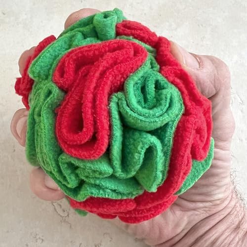 Glory To Dog Small Breed Snuffle Ball Foraging Dog Toy Christmas Green/Red
