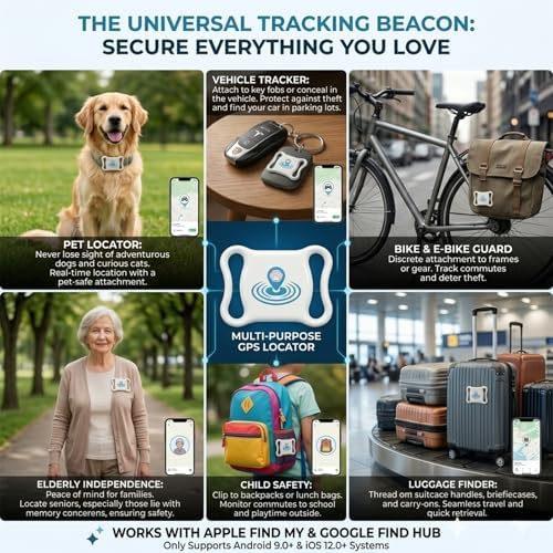 Smart Pet Collar Tracker, Dog & Cat Tracker, Real-Time Accurate Location, IPX7 Waterproof, Lightweight & Comfortable, No Monthly Fee,Android/iOS
