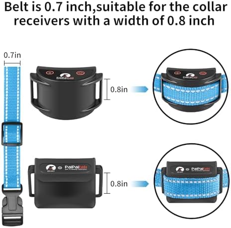 Shock Collar Replacement Strap 2-Pack, Reflective & Adjustable 3/4" Dog Collar for Training - Compatible with Jugbow, PetSafe, Bousnic, Garmin Replacement Collar Strap - 2 Pack