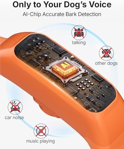 Anti Bark Collar for Small Medium Large Dogs, Vibrating Dog Collars No Shock, Rechargeable Smart AI Bark Collar, Automatic Dog Training Collar, IP 67 Waterproof Dog Barking Collar (Black)