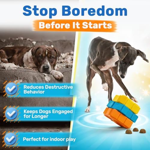 GURU Pet Dog-X-Cube Toy Keeps Dogs Active & Happy - Interactive Dog Toys with Twisting Puzzle Layers for Mental Stimulation - Dog Enrichment Toys Challenge Your Pet with Multi-Action Treat Dispensing