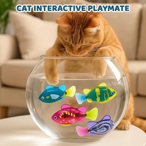 Robot Fish, Robotic Fish for Cats and Dogs, Pool Play (4 Pack)