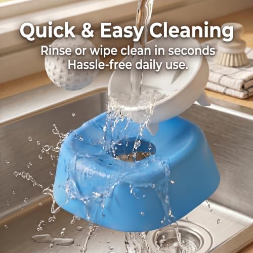 Dog Lick Bowl with Rolling Ball for Soft Treats, Interactive Slow Feeder